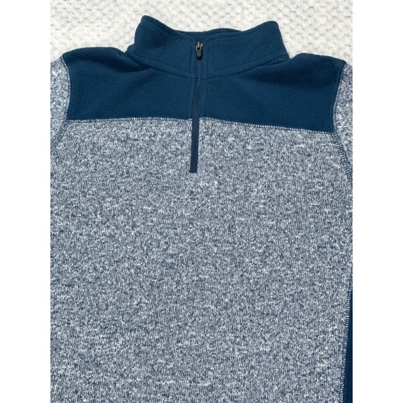 C9 Champion Sweater Kids Medium 8 10 Blue 1/4 Zip Pullover Heathered Casual - Picture 2 of 8